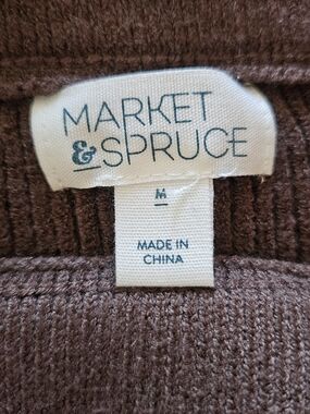Market & Spruce Men's Chocolate Brown Crewneck Sweater